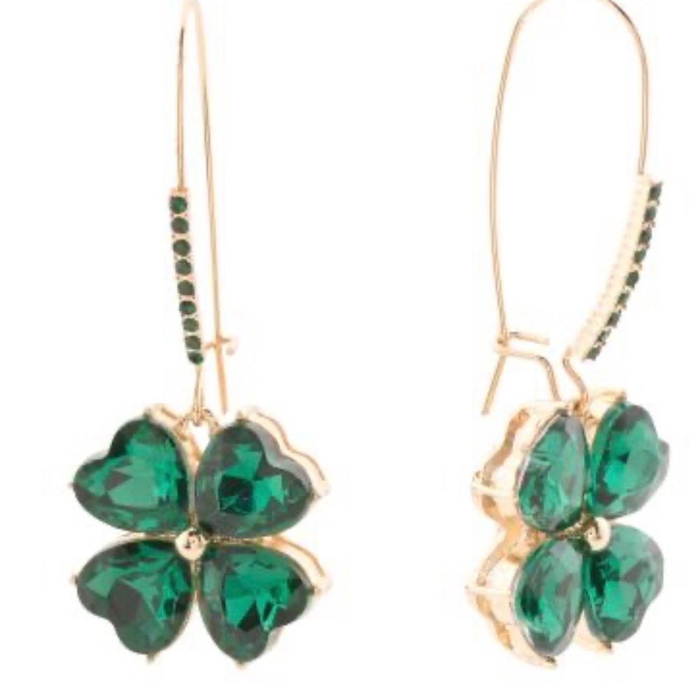Betsey Johnson shamrock earrings